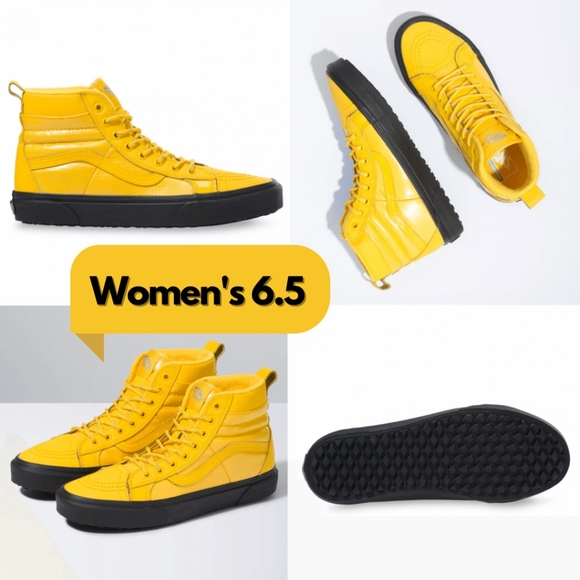 😎 Vans Sk8-hi 46 Mte Dx Classic Utility Yellow Black Women's Size 6.5 - Picture 1 of 2